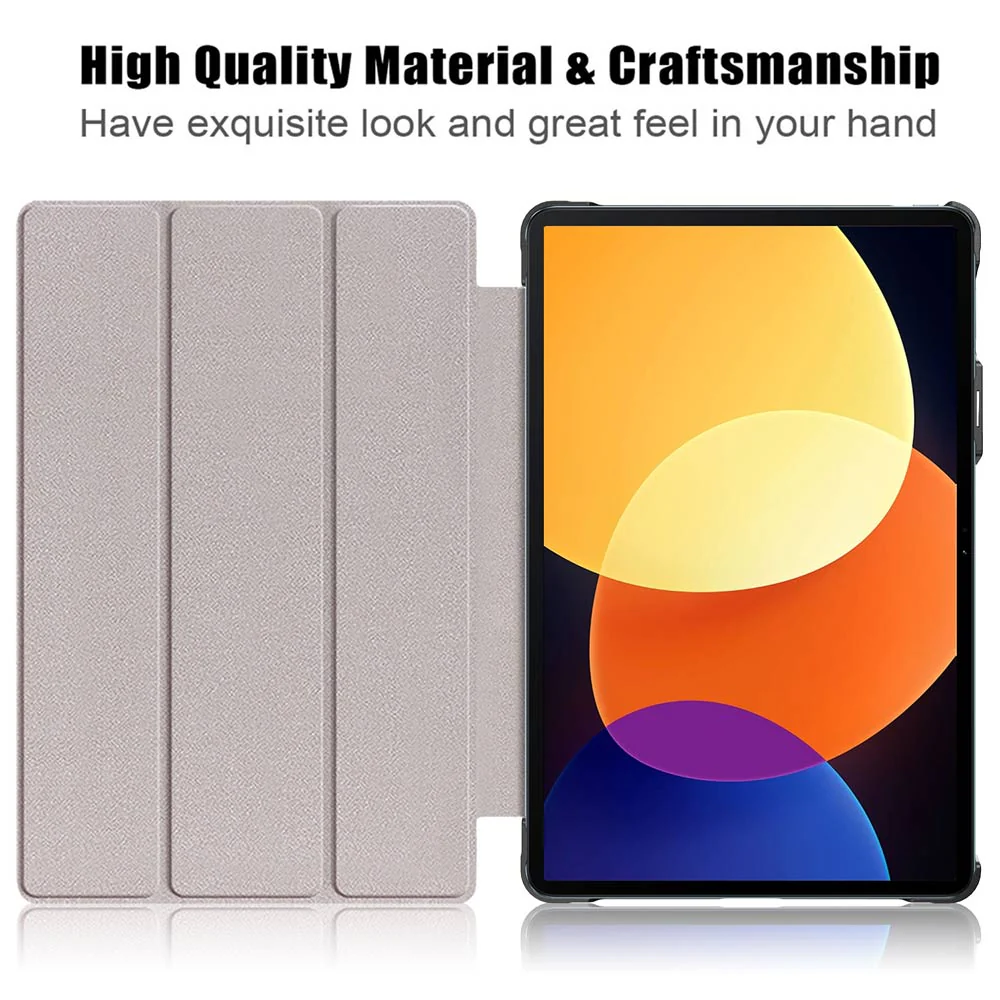 CVR-Mi-PAD5P | Xiaomi Mi Pad 5 Pro 12.4" | Smart Folio Case with Tri-Fold Stand & PU Leather Cover - Image 5