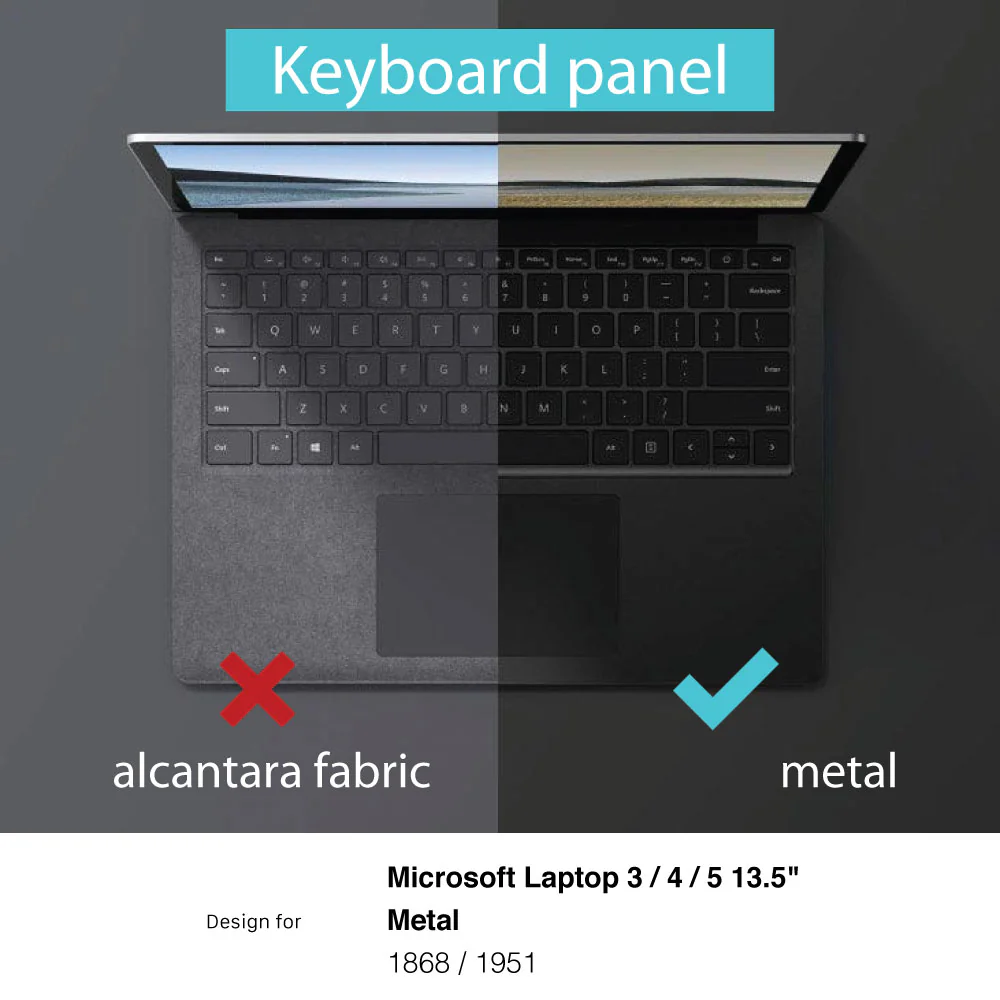 CVR-MS-LT13V2 |  Surface Laptop 3 / 4 / 5 13.5" ( metal ) 1868 / 1951 | Heavy Duty Slim Hard Shell Dual Layer Protective Cover - Image 2