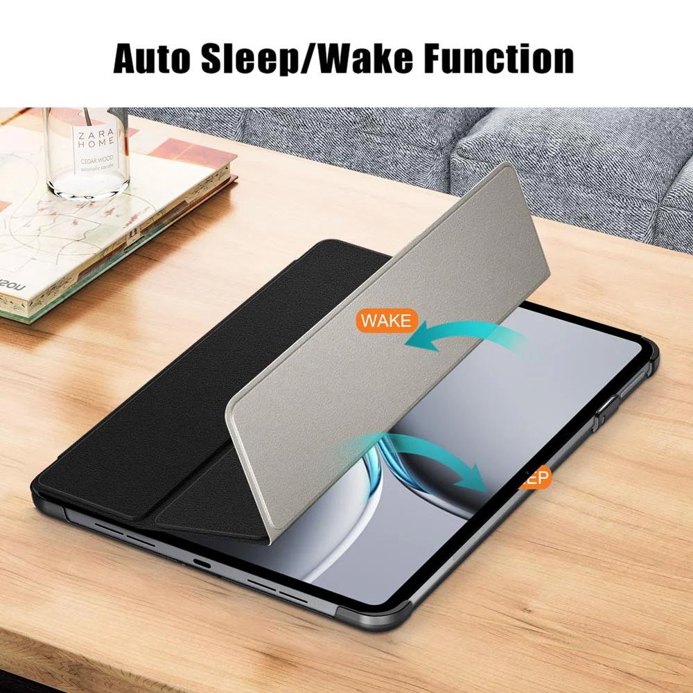 CVR-PL-PAD2 | OnePlus Pad 2 | Smart Folio Case with Tri-Fold Stand & PU Leather Cover - Image 2
