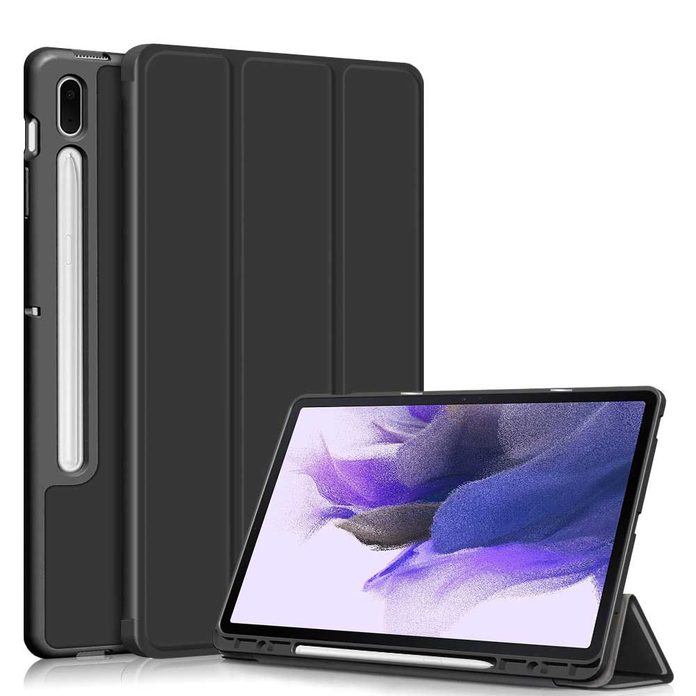 CVR-SS-S7FE | Samsung Galaxy Tab S7 FE SM-T730 / T733 / T736B / T735NZ | Smart Folio Case with Tri-Fold Stand & PU Leather Cover