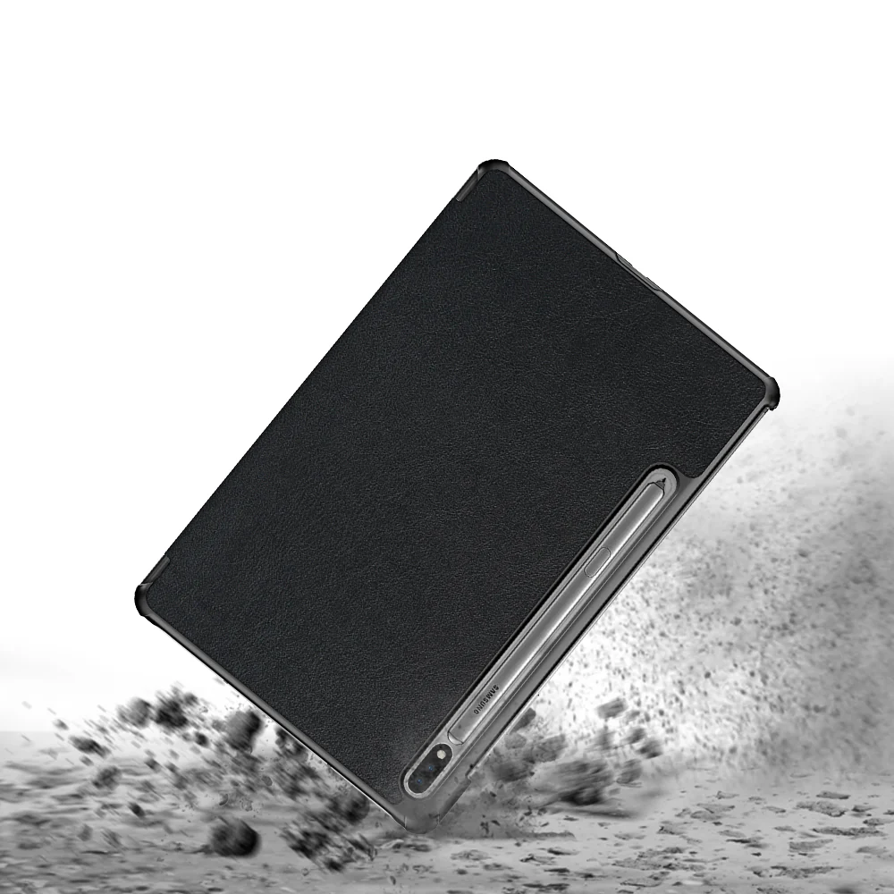 CVR-SS-S7P | Samsung Galaxy Tab S7 Plus S7+ SM-T970 / T975 / T976B | Smart Folio Case with Tri-Fold Stand & PU Leather Cover - Image 4
