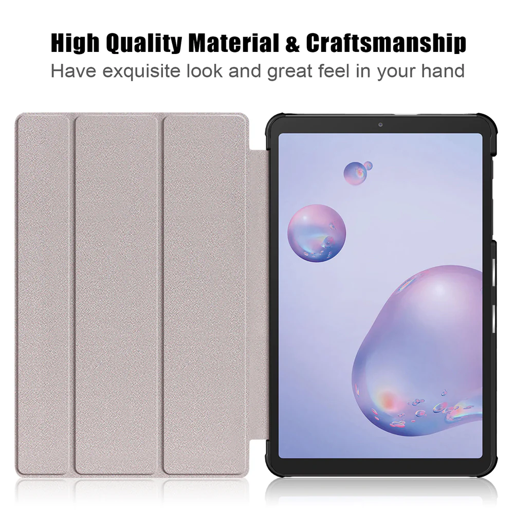 CVR-SS-T387 | Samsung Galaxy Tab A 8.0 (2018) T387 | Smart Folio Case with Tri-Fold Stand & PU Leather Cover - Image 4