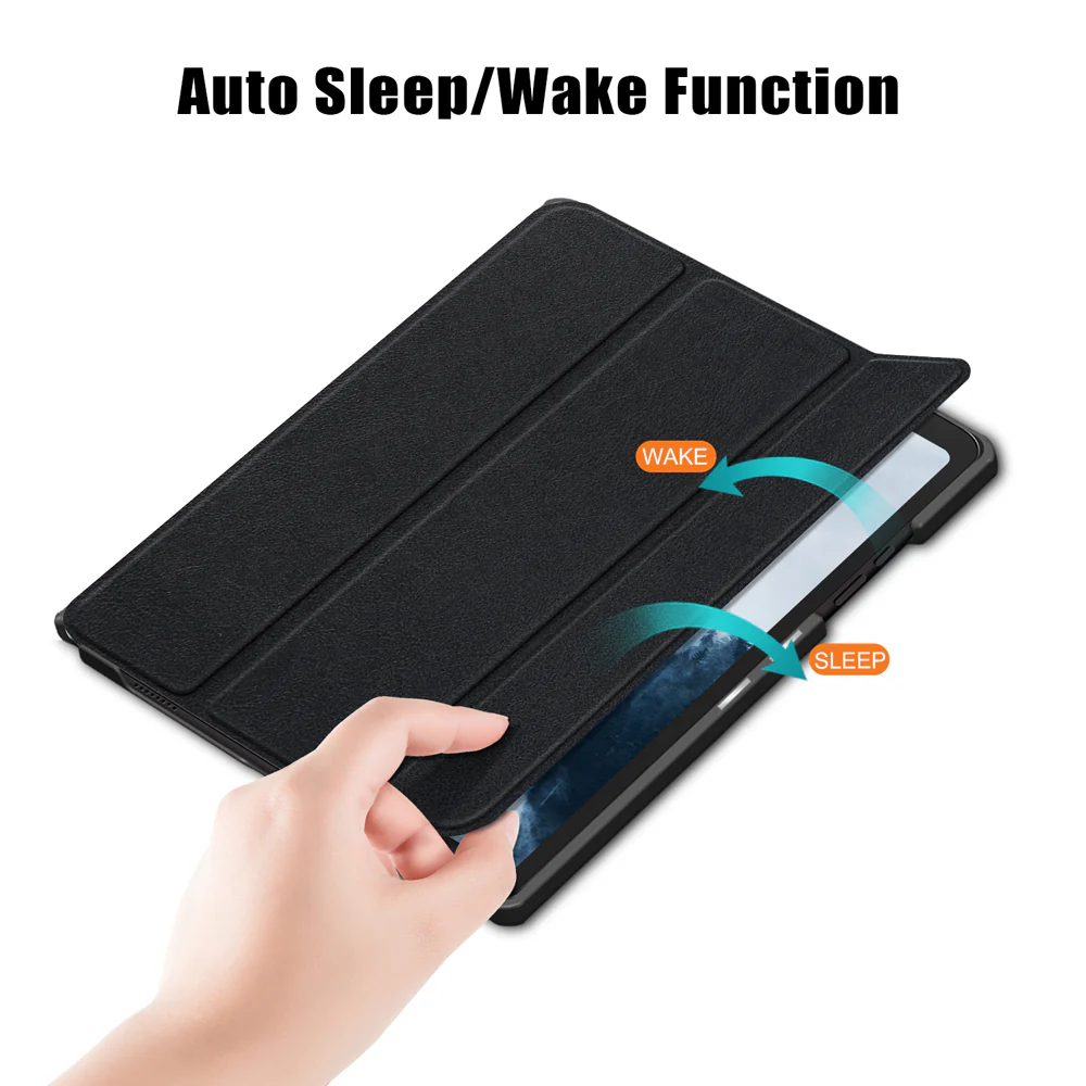 CVR-SS-T590 | Samsung Galaxy Tab A 10.5 2018 T590 T595 | Smart Folio Case with Tri-Fold Stand & PU Leather Cover - Image 3
