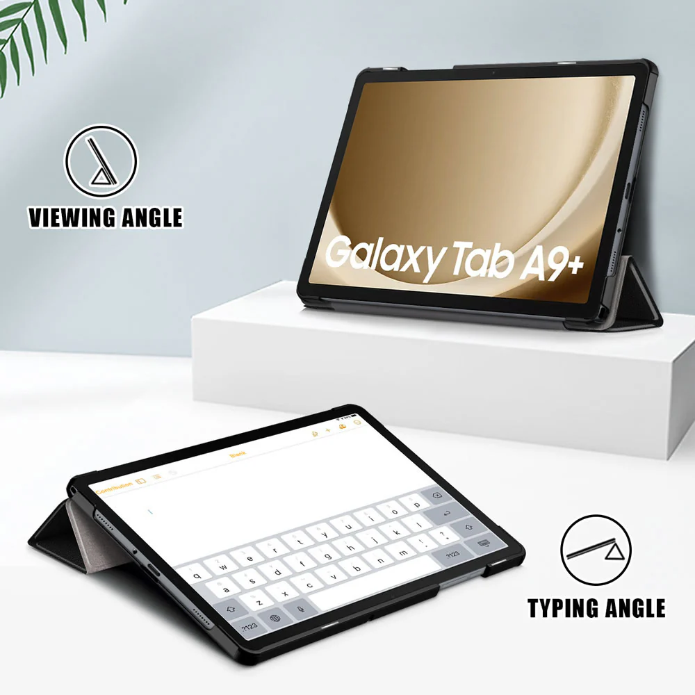 CVR-SS-X210 | Samsung Galaxy Tab A9+ A9 Plus ( 11" ) SM-X210 / SM-X215 / SM-X216 | Smart Folio Case with Tri-Fold Stand & PU Leather Cover - Image 3