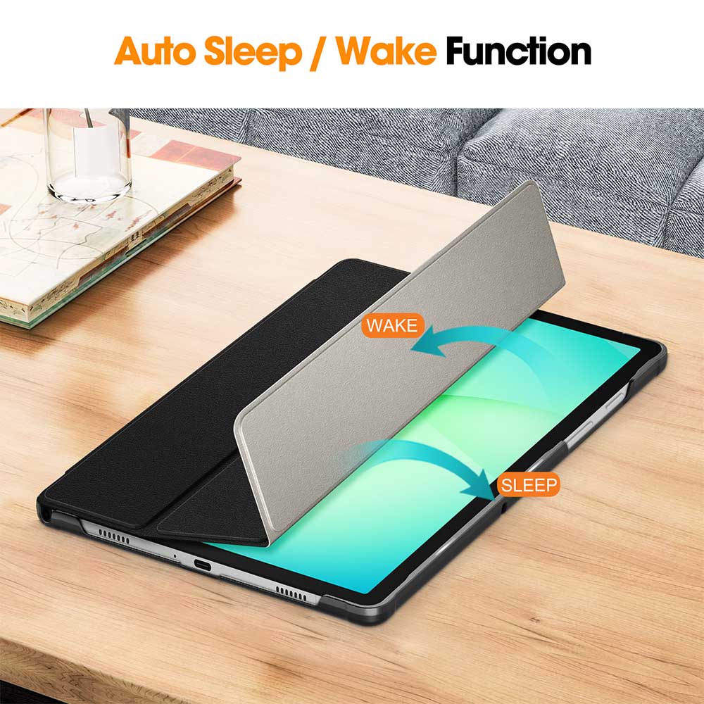 CVR-SS-X230 | Samsung Galaxy Tab A11+ A11 Plus ( 11" ) SM-X230 / SM-X235 / SM-X236 / SM-X238 | Smart Folio Case with Tri-Fold Stand & PU Leather Cover - Image 2