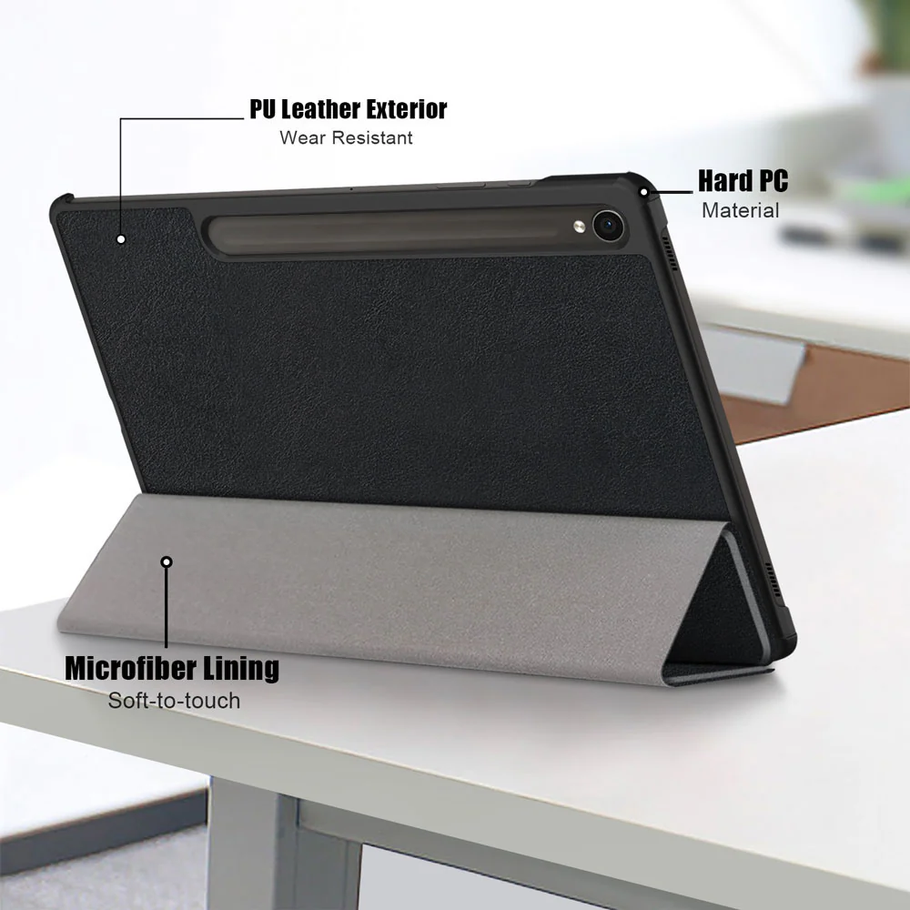 CVR-SS-X710 | Samsung Galaxy Tab S10 FE SM-X520 X526 X528 / S10 Lite SM-X400 X406 | Smart Folio Case with Tri-Fold Stand & PU Leather Cover - Image 8