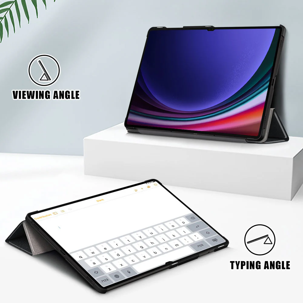 CVR-SS-X910 | Samsung Galaxy Tab S10 Ultra SM-X920 / X926B | Smart Folio Case with Tri-Fold Stand & PU Leather Cover - Image 3