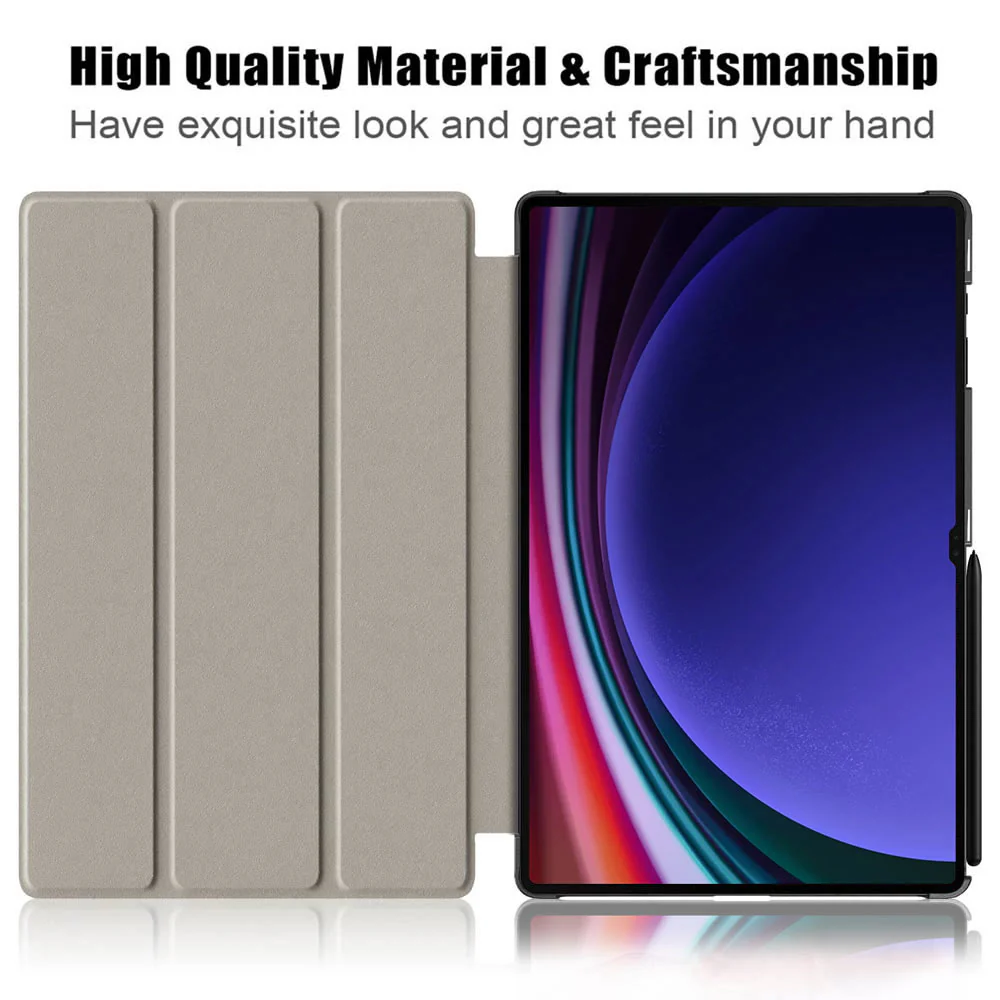 CVR-SS-X910 | Samsung Galaxy Tab S10 Ultra SM-X920 / X926B | Smart Folio Case with Tri-Fold Stand & PU Leather Cover - Image 5