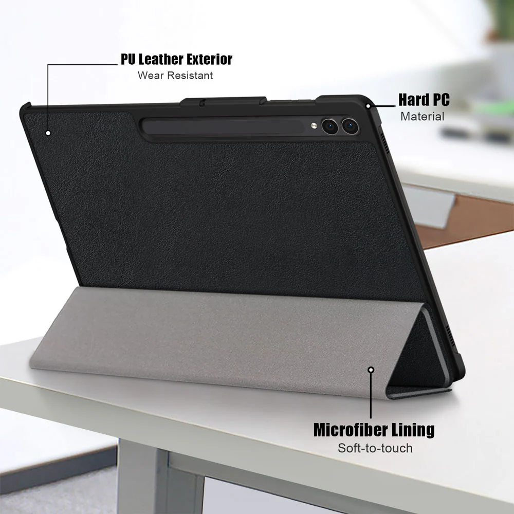 CVR-SS-X910 | Samsung Galaxy Tab S10 Ultra SM-X920 / X926B | Smart Folio Case with Tri-Fold Stand & PU Leather Cover - Image 6