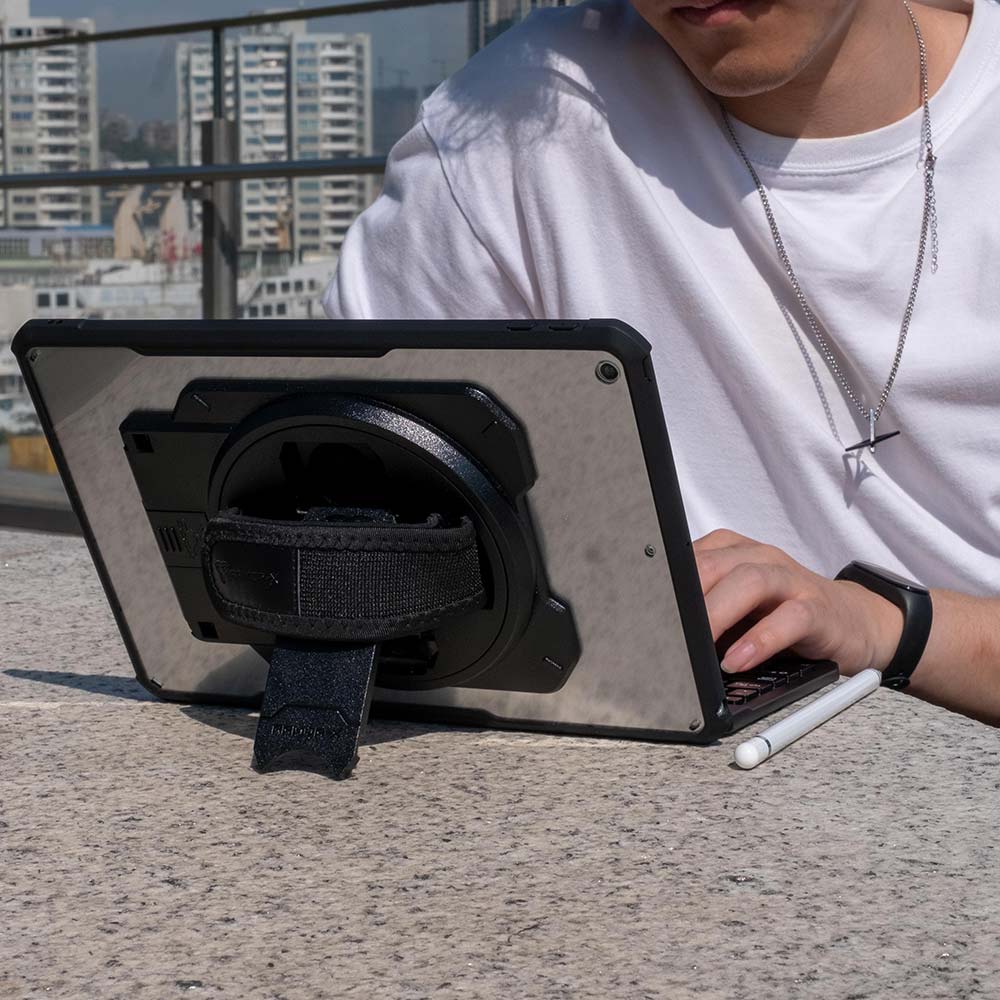 DAN-iPad-A4 | iPad Air 11 (M2) / (M3) / (M4) | Ultra Slim 4 Corner Anti-Impact Tablet Case With X-DOCK Modular Eco-System Supports Apple Pencil Pro Wireless Charging - Image 4
