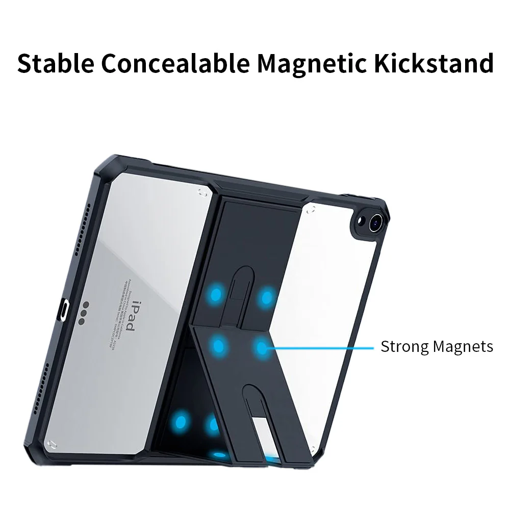 DKN-iPad-A4 | iPad Air 11 (M2) / (M3) / (M4) | Ultra Slim 4 Corner Shockproof Case With Magnetic Kick-stand Supports Apple Pencil Pro Wireless Charging - Image 10