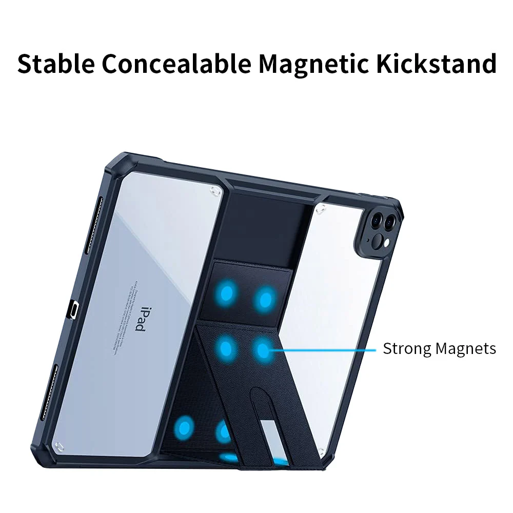 DKN-iPad-PR7 | iPad Pro 12.9 ( 4th / 5th / 6th Gen. ) 2020 / 2021 / 2022 | Ultra Slim 4 Corner Shockproof Case With Magnetic Kick-stand Supports Apple Pencil Pro Wireless Charging - Image 10