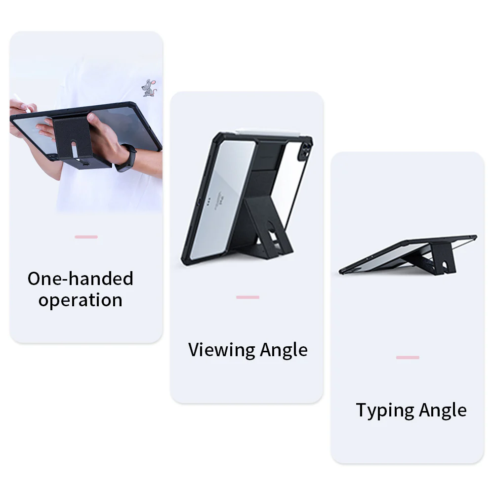 DKN-iPad-PR7 | iPad Pro 12.9 ( 4th / 5th / 6th Gen. ) 2020 / 2021 / 2022 | Ultra Slim 4 Corner Shockproof Case With Magnetic Kick-stand Supports Apple Pencil Pro Wireless Charging - Image 7