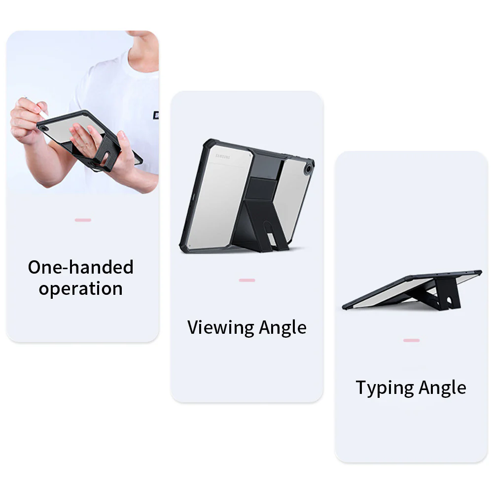 DKN-SS-X210 | Samsung Galaxy Tab A9+ A9 Plus ( 11" ) SM-X210 / SM-X215 / SM-X216 | Ultra Slim 4 Corner Shockproof Case With Magnetic Kick-stand - Image 9