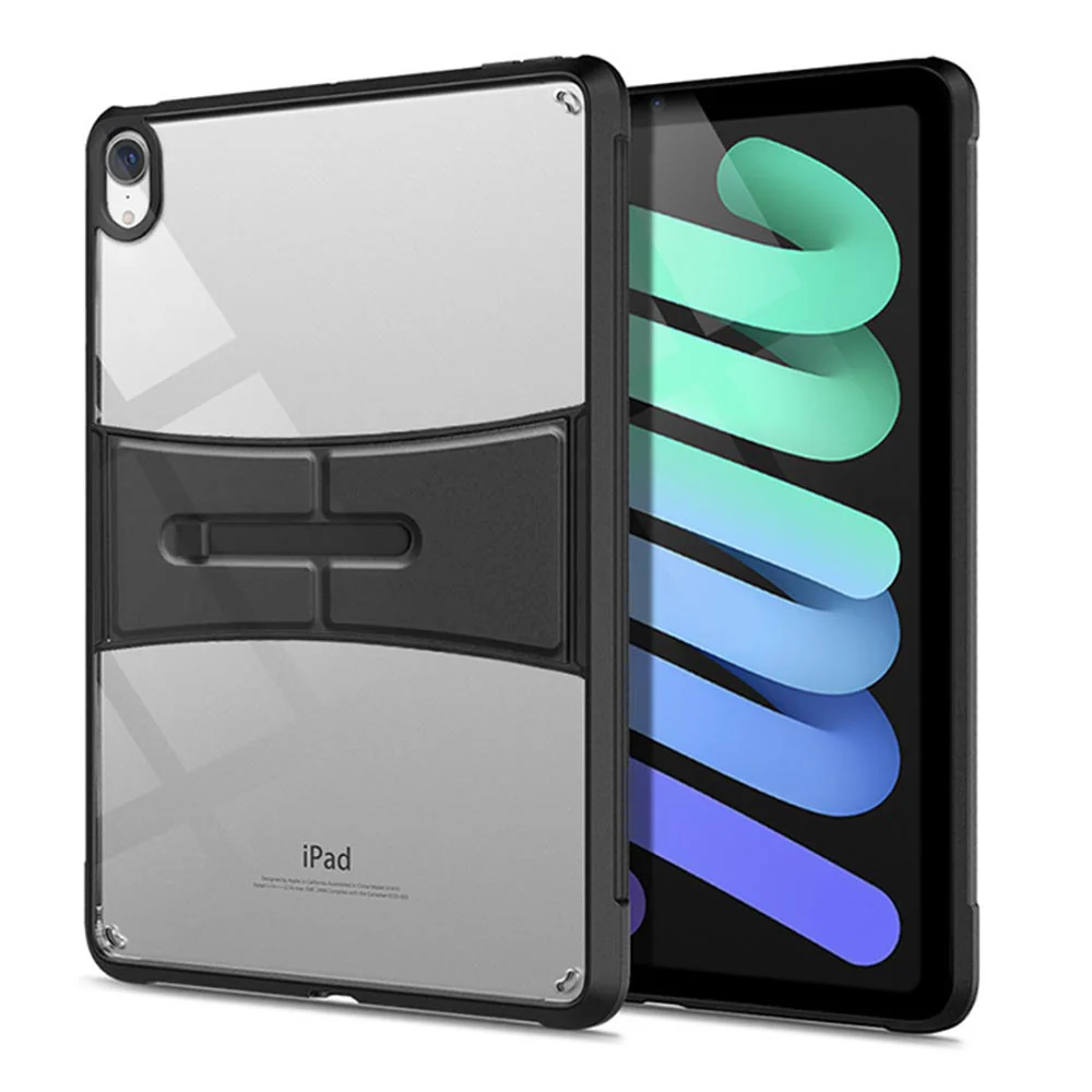 DT-iPad-M6 | iPad mini 6 case | Shockproof Rugged Case Transparent TPU Back Shell With Kickstand - Image 10