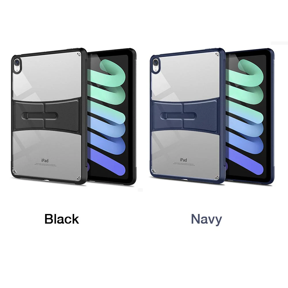 DT-iPad-M6 | iPad mini 6 case | Shockproof Rugged Case Transparent TPU Back Shell With Kickstand - Image 8