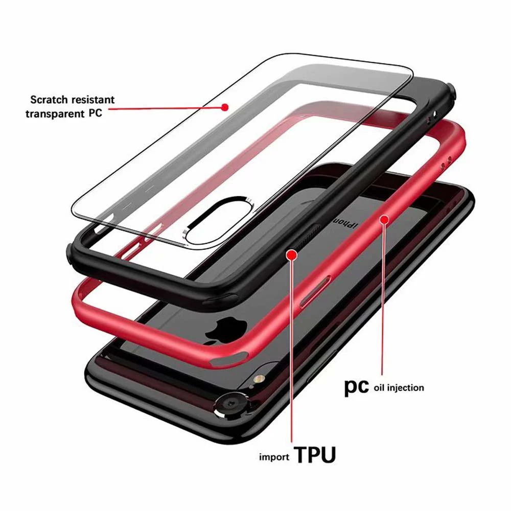 DX-IPHXM-RD | iPhone XS MAX Case | 2-Layer Shock-Absorption Drop Protection Case w/ KEY Mount & Carabiner -Red - Image 8