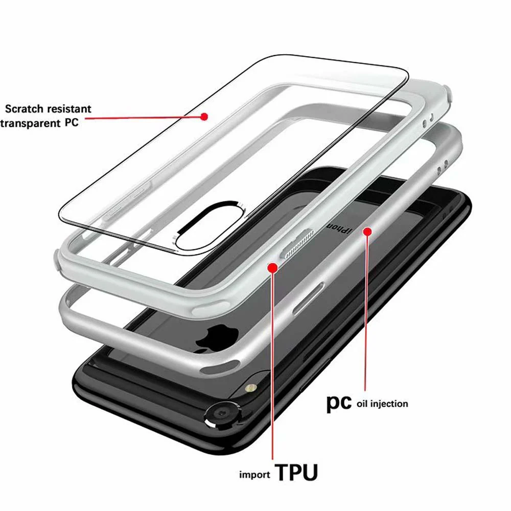 DX-IPHXR-GY | iPhone XR Case | 2-Layer Shock-Absorption Drop Protection Case w/ KEY Mount & Carabiner -Gray - Image 8