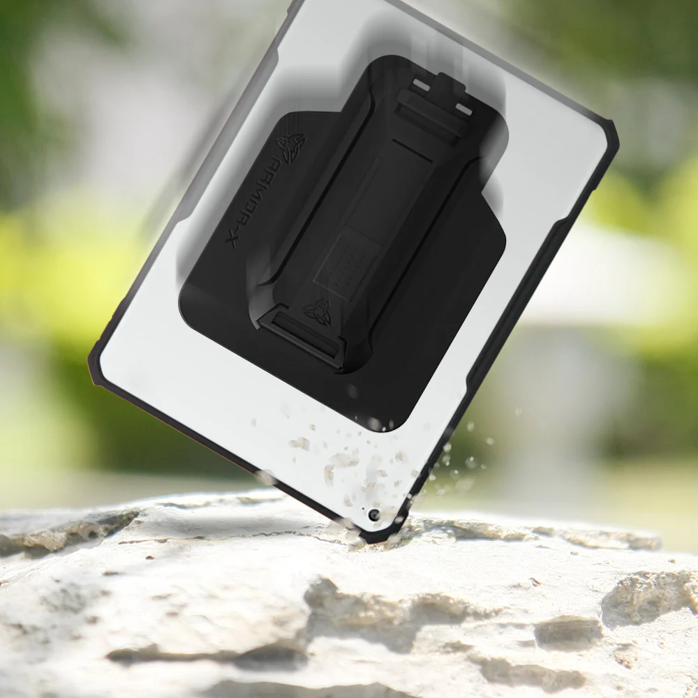 DXS-iPad-N3 | iPad 10.2 (7th & 8th & 9th Gen.) 2019 / 2020 / 2021 | Ultra slim 4 corner Anti-impact tablet case with hand strap kick-stand & X-Mount - Image 5