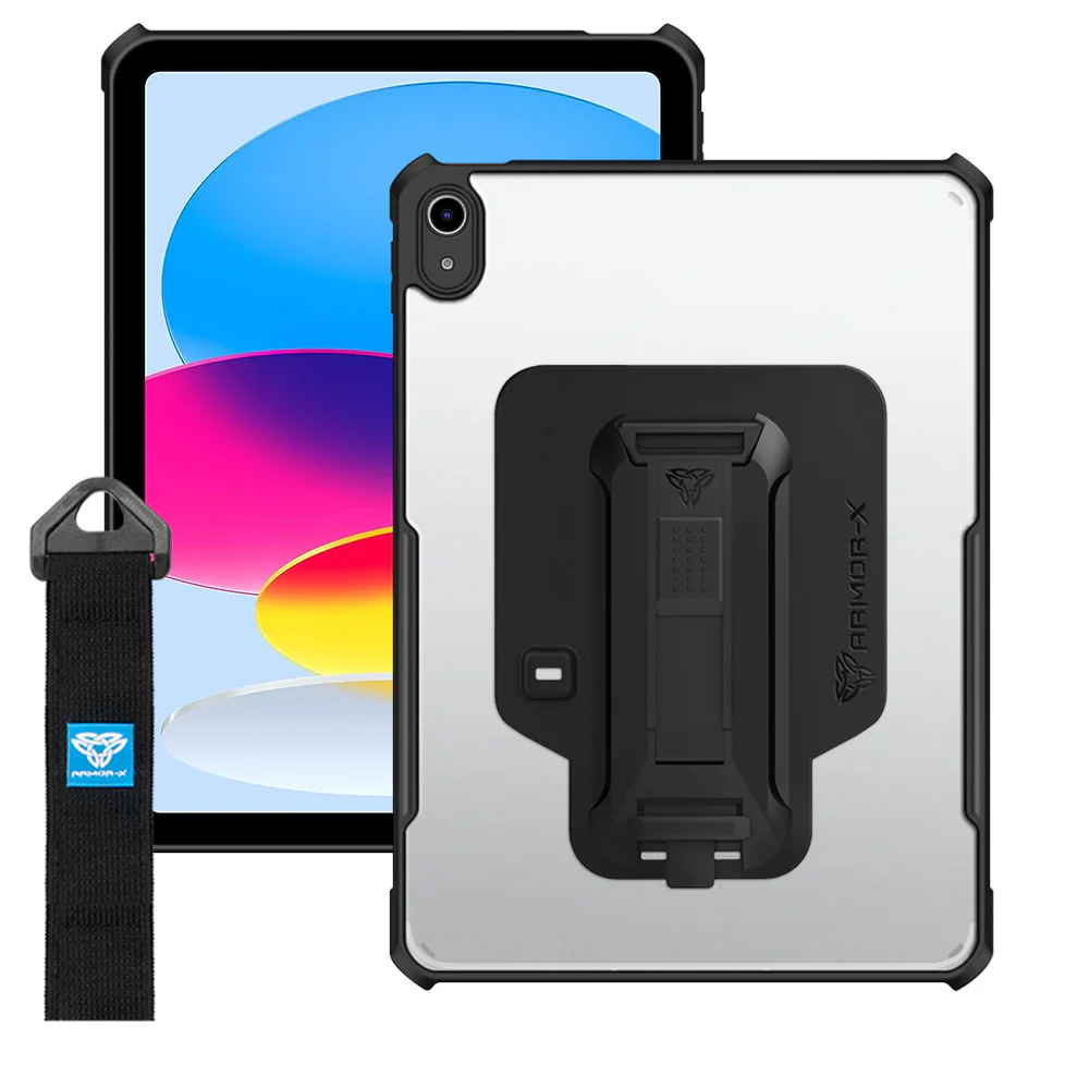 DXS-iPad-N5 | iPad 11-Inch (11th Gen / A16) | Ultra slim 4 corner Anti-impact tablet case with hand strap kick-stand & X-Mount - Image 10