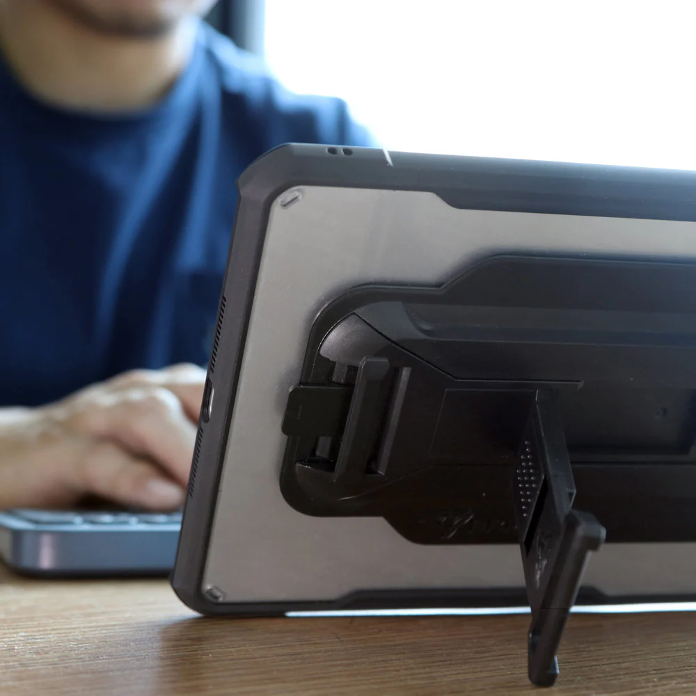 DXS-iPad-PR1 | iPad Air 2 | Ultra slim 4 corner Anti-impact tablet case with hand strap kick-stand & X-Mount - Image 3