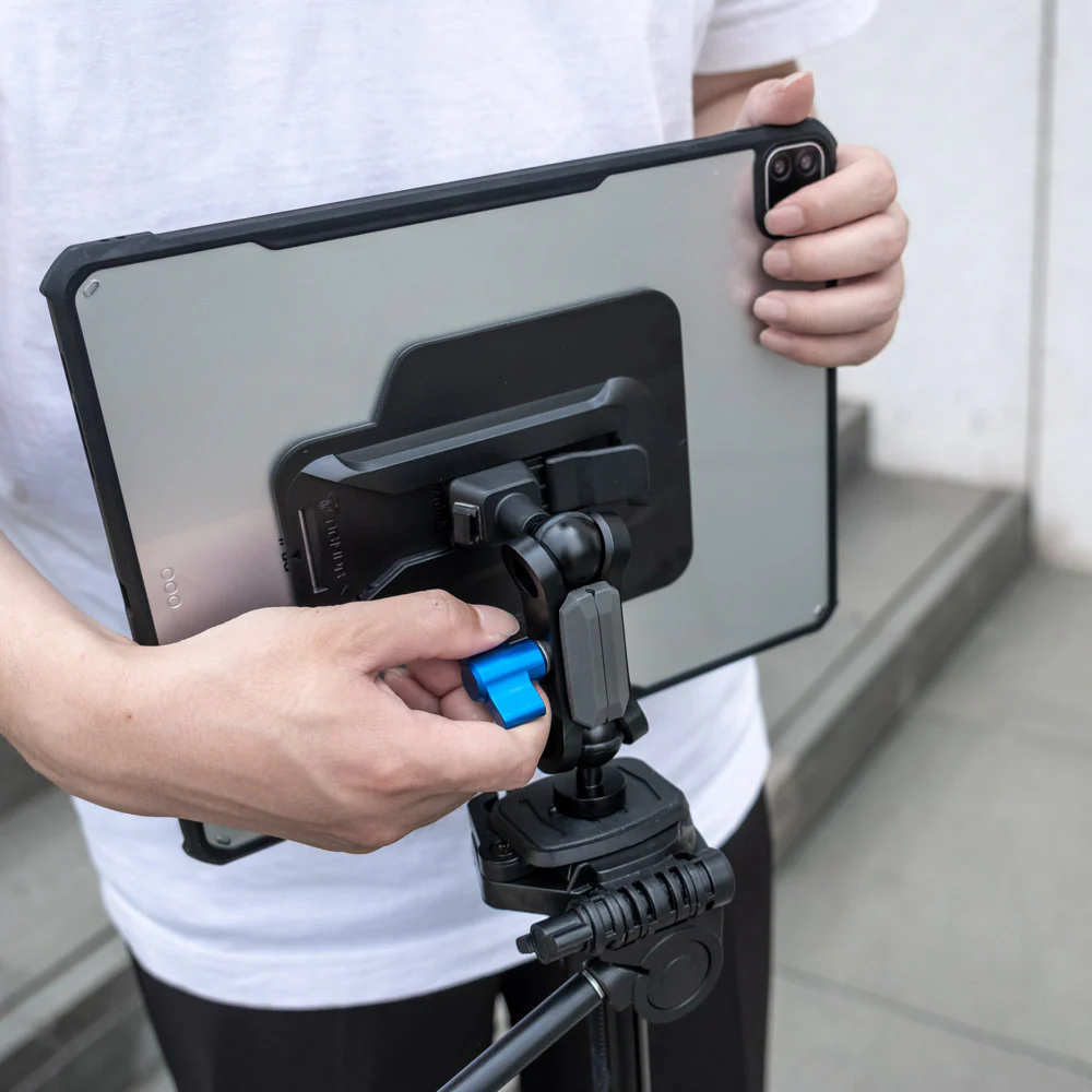 DXS-iPad-PR10 | iPad Pro 13 (M4) / (M5) | Ultra slim 4 corner Anti-impact tablet case with hand strap kick-stand & X-Mount Supports Apple Pencil Pro Wireless Charging - Image 8