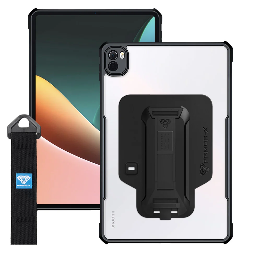 DXS-Mi-PAD5 | Xiaomi Mi Pad 5 / 5 Pro 11" | Ultra slim 4 corner Anti-impact tablet case with hand strap kick-stand & X-Mount - Image 9