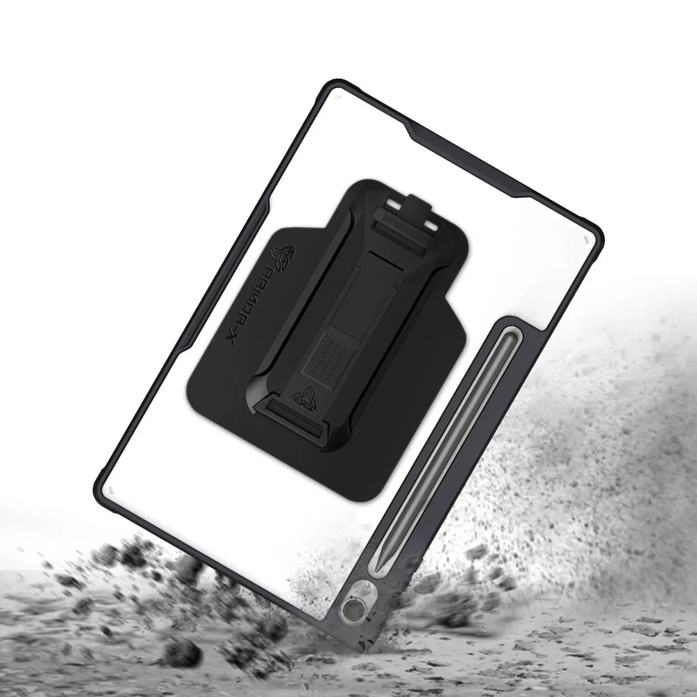 DXS-SS-X710 | Samsung Galaxy Tab S9 SM-X710 / X716 / X718 | Ultra slim 4 corner Anti-impact tablet case with hand strap kick-stand & X-Mount - Image 8