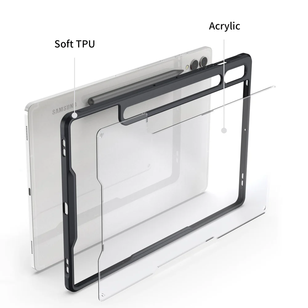 DXS-SS-X810 | Samsung Galaxy Tab S10+ S10 Plus SM-X820 / X826B | Ultra slim 4 corner Anti-impact tablet case with hand strap kick-stand & X-Mount - Image 7