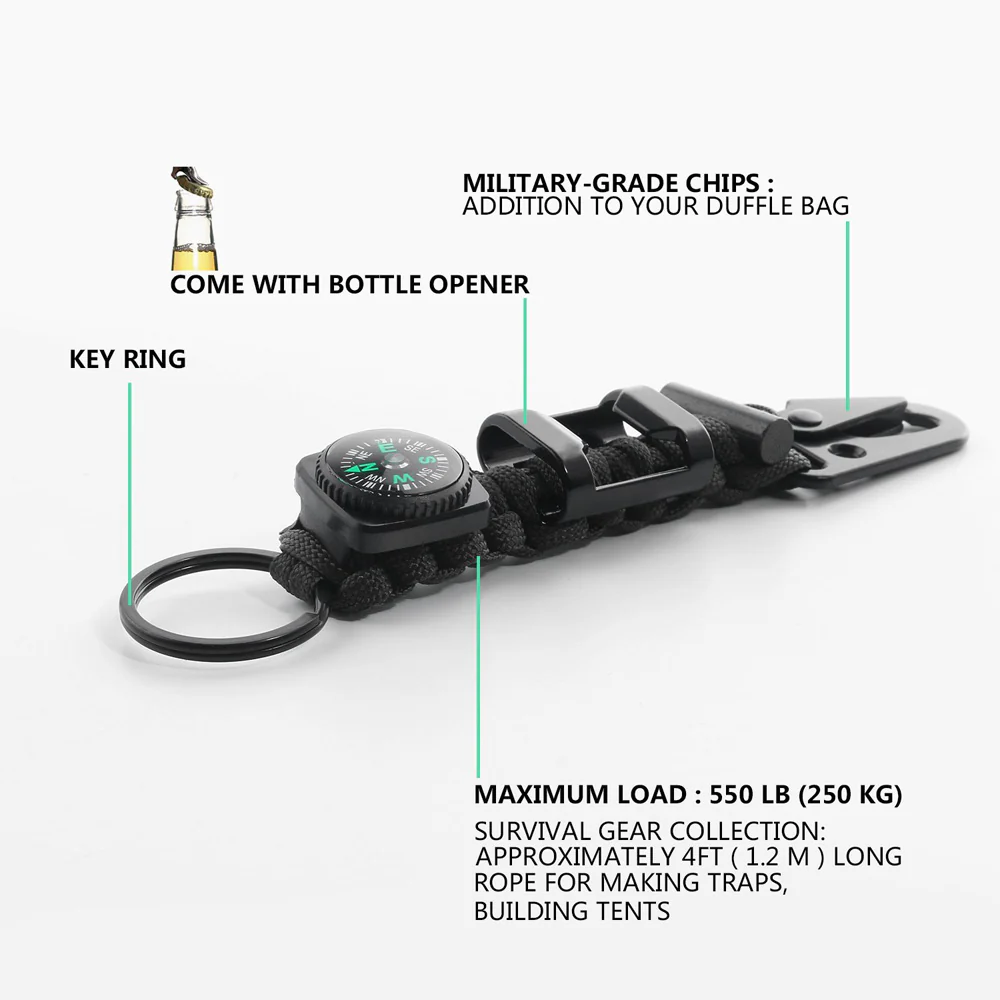 EDC-SB03 Paracord Survival Keychain - Image 6