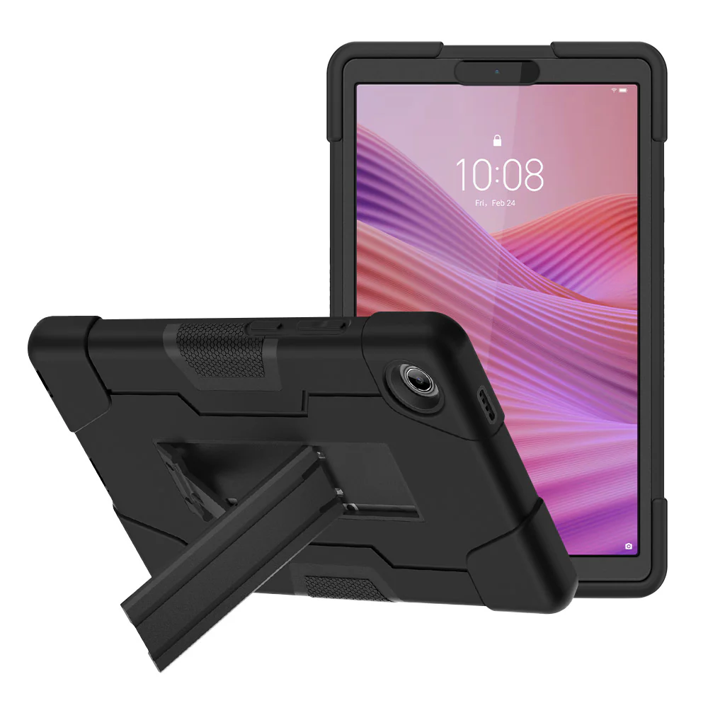 ERN-LN-K9 | Lenovo Tab K9 / Lenovo Tab One TB305 | 3 Layers Protective Rugged Case with Kick-stand