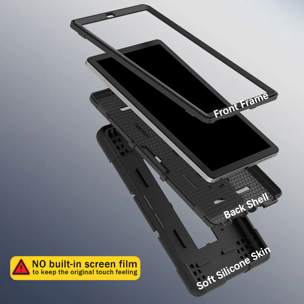 ERN-LN-K9 | Lenovo Tab K9 / Lenovo Tab One TB305 | 3 Layers Protective Rugged Case with Kick-stand - Image 3