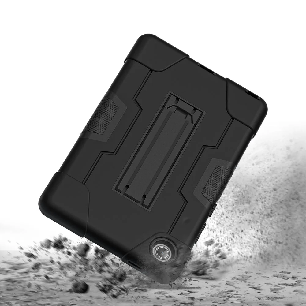 ERN-LN-K9 | Lenovo Tab K9 / Lenovo Tab One TB305 | 3 Layers Protective Rugged Case with Kick-stand - Image 4