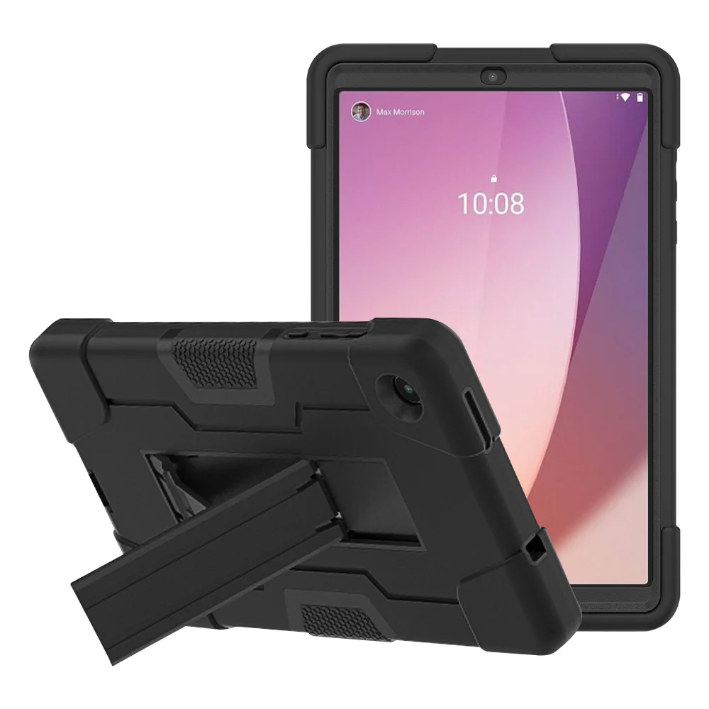 ERN-LN-M8G4 | Lenovo Tab M8 (4th Gen) 2024 TB301 / TB300 | 3 Layers Protective Rugged Case with Kick-stand