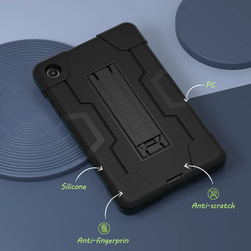 ERN-LN-M8G4 | Lenovo Tab M8 (4th Gen) 2024 TB301 / TB300 | 3 Layers Protective Rugged Case with Kick-stand - Image 2