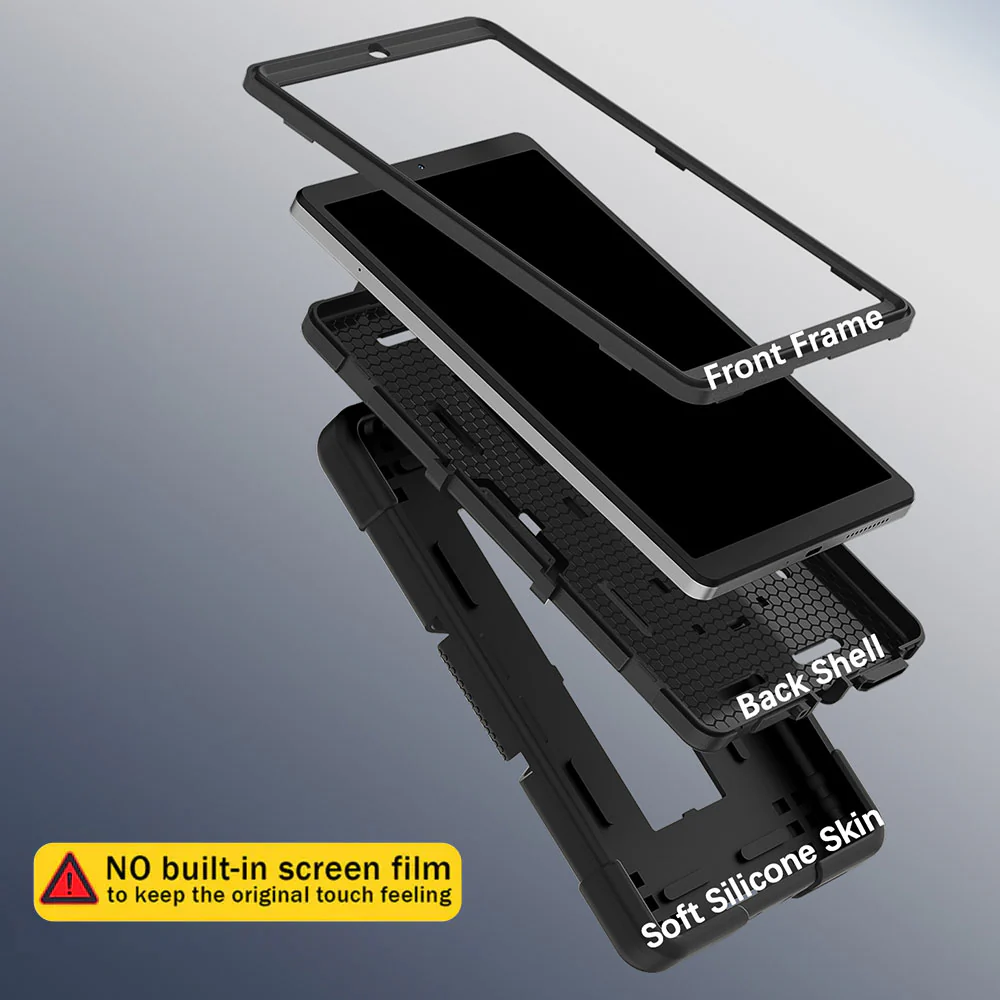 ERN-LN-M8G4 | Lenovo Tab M8 (4th Gen) 2024 TB301 / TB300 | 3 Layers Protective Rugged Case with Kick-stand - Image 3