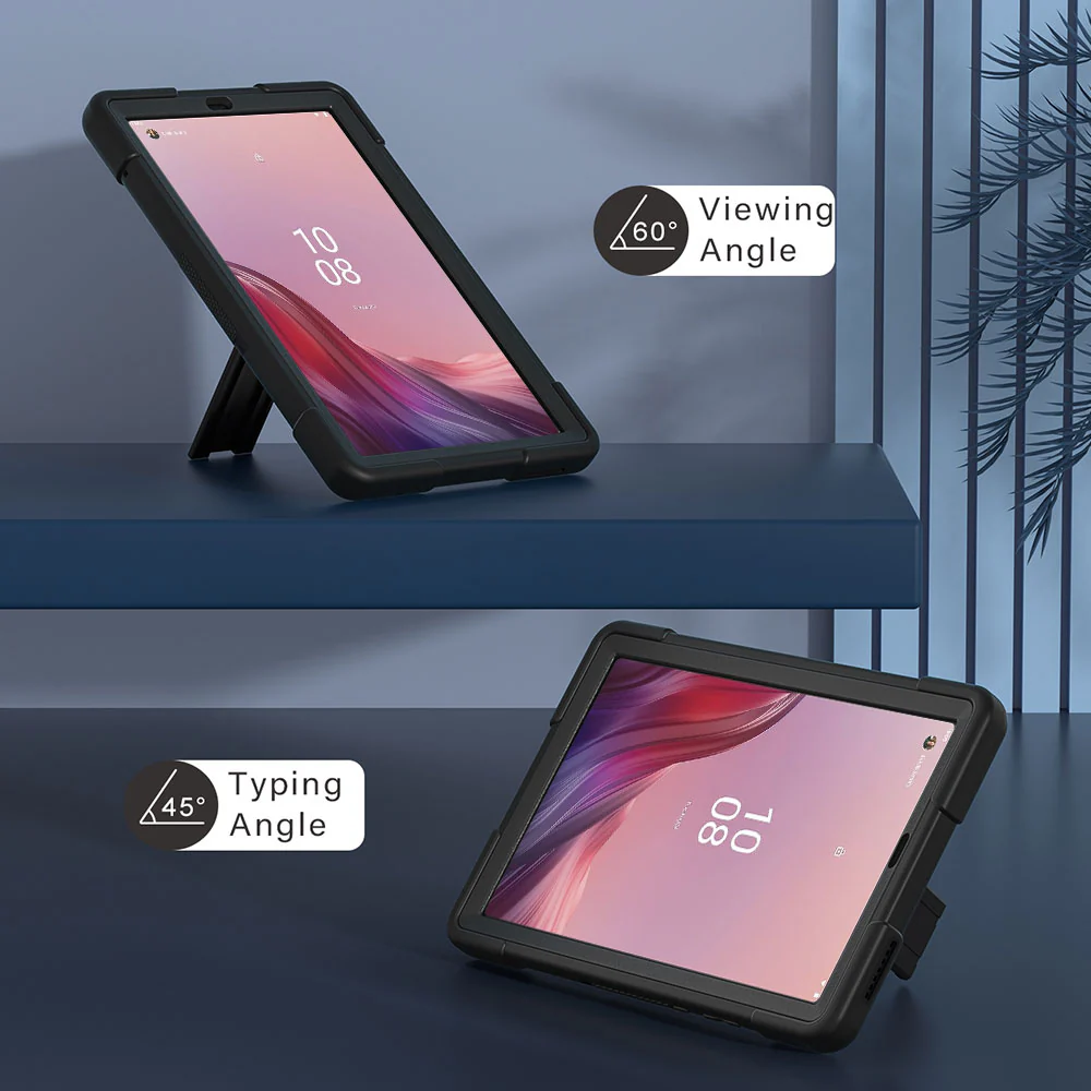 ERN-LN-M9 | Lenovo Tab M9 TB310 | 3 Layers Protective Rugged Case with Kick-stand - Image 4