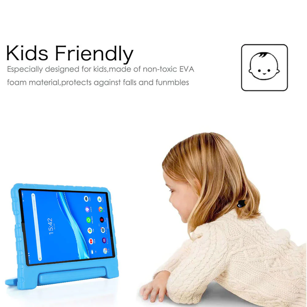 EVN-LN-M10PL | Lenovo Tab M10 Plus TB-X606 | Durable shockproof protective case w/ handle grip and kick-stand - Image 2