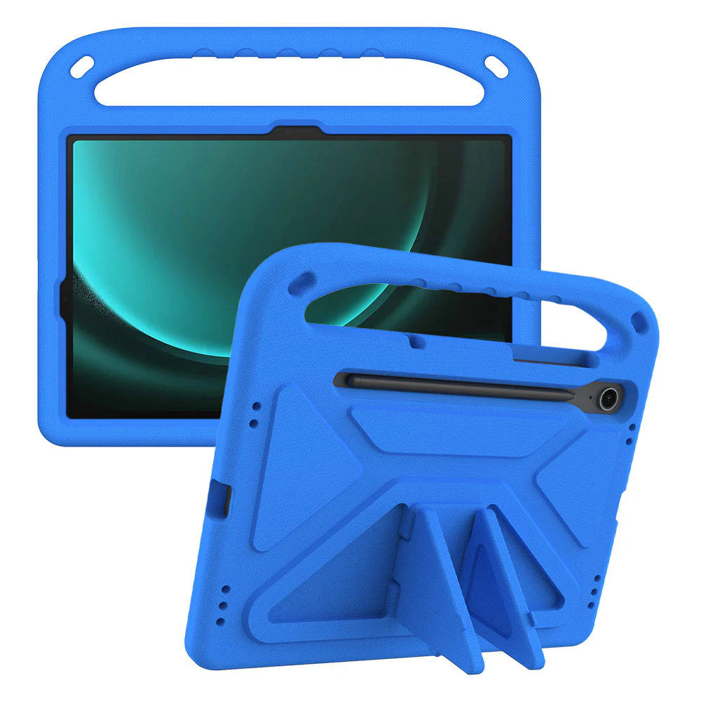 EVN-SS-X710 | Samsung Galaxy Tab S9 FE SM-X510 X516 X518 | Durable shockproof protective case w/ handle grip and kick-stand