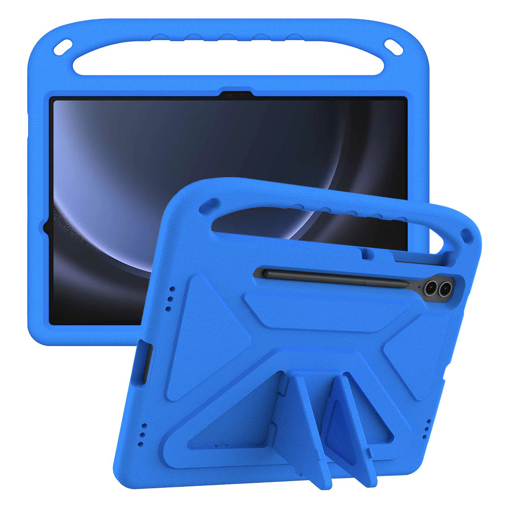 EVN-SS-X810 | Samsung Galaxy Tab S9 FE+ S9 FE Plus SM-X610 X616 X618 | Durable shockproof protective case w/ handle grip and kick-stand