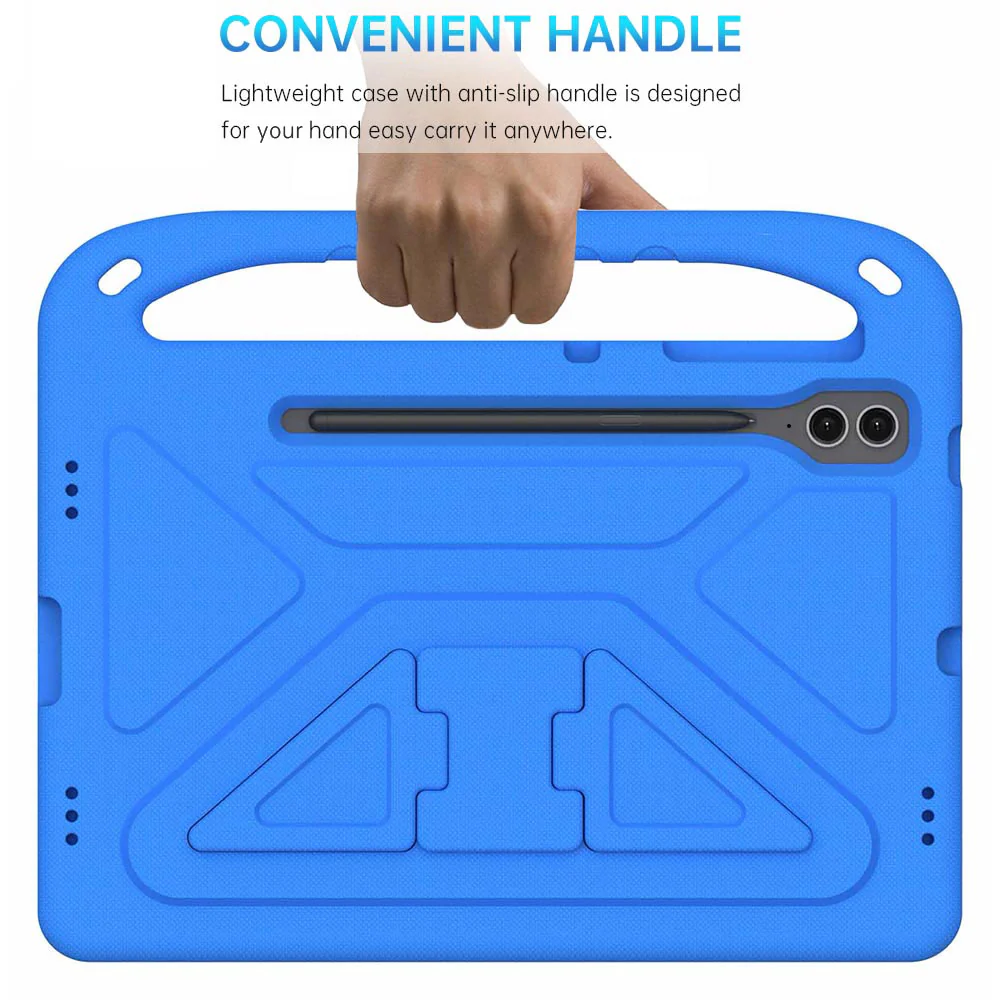 EVN-SS-X810 | Samsung Galaxy Tab S9 FE+ S9 FE Plus SM-X610 X616 X618 | Durable shockproof protective case w/ handle grip and kick-stand - Image 3