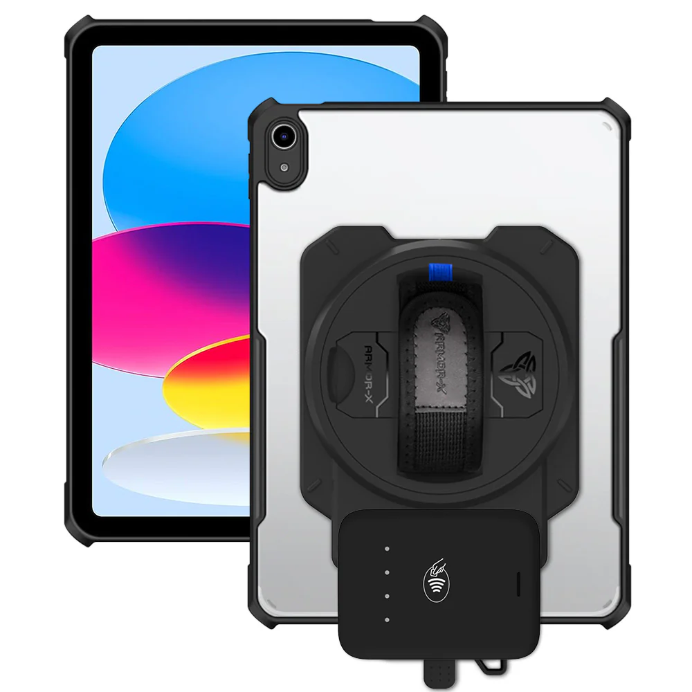 EX2-DAN-iPad-N5 | iPad 11-Inch (11th Gen / A16) | Ultra Slim 4 Corner Anti-Impact Tablet Case With Adyen NYC1 Card Reader Holder