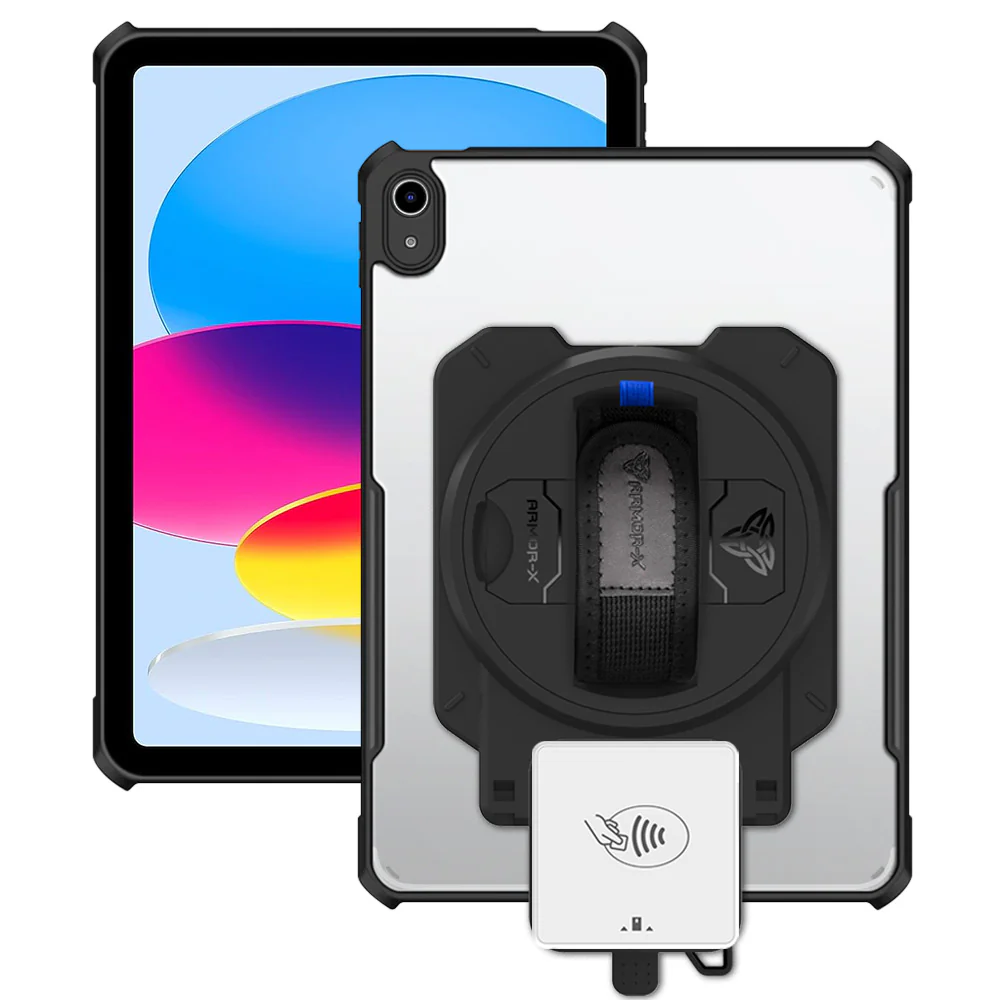 EX2-DAN-iPad-N5 | iPad 11-Inch (11th Gen / A16) | Ultra Slim 4 Corner Anti-Impact Tablet Case With Payanywhere 3-in-1 Credit Card Reader Holder