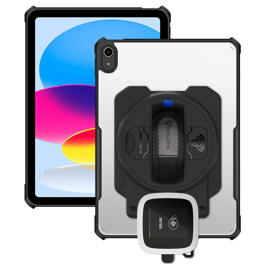 EX2-DAN-iPad-N5 | iPad 11-Inch (11th Gen / A16) | Ultra Slim 4 Corner Anti-Impact Tablet Case With Revolut Card Reader Holder