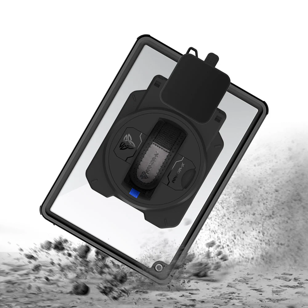 EX2-MAN-A10S | iPad 10.2 (7th & 8th & 9th Gen.) 2019 / 2020 / 2021 | IP68 Waterproof, Shock & Dust Proof Case With Grafterr Go BBPOS WisePad 3 Card Reader Holder - Image 7