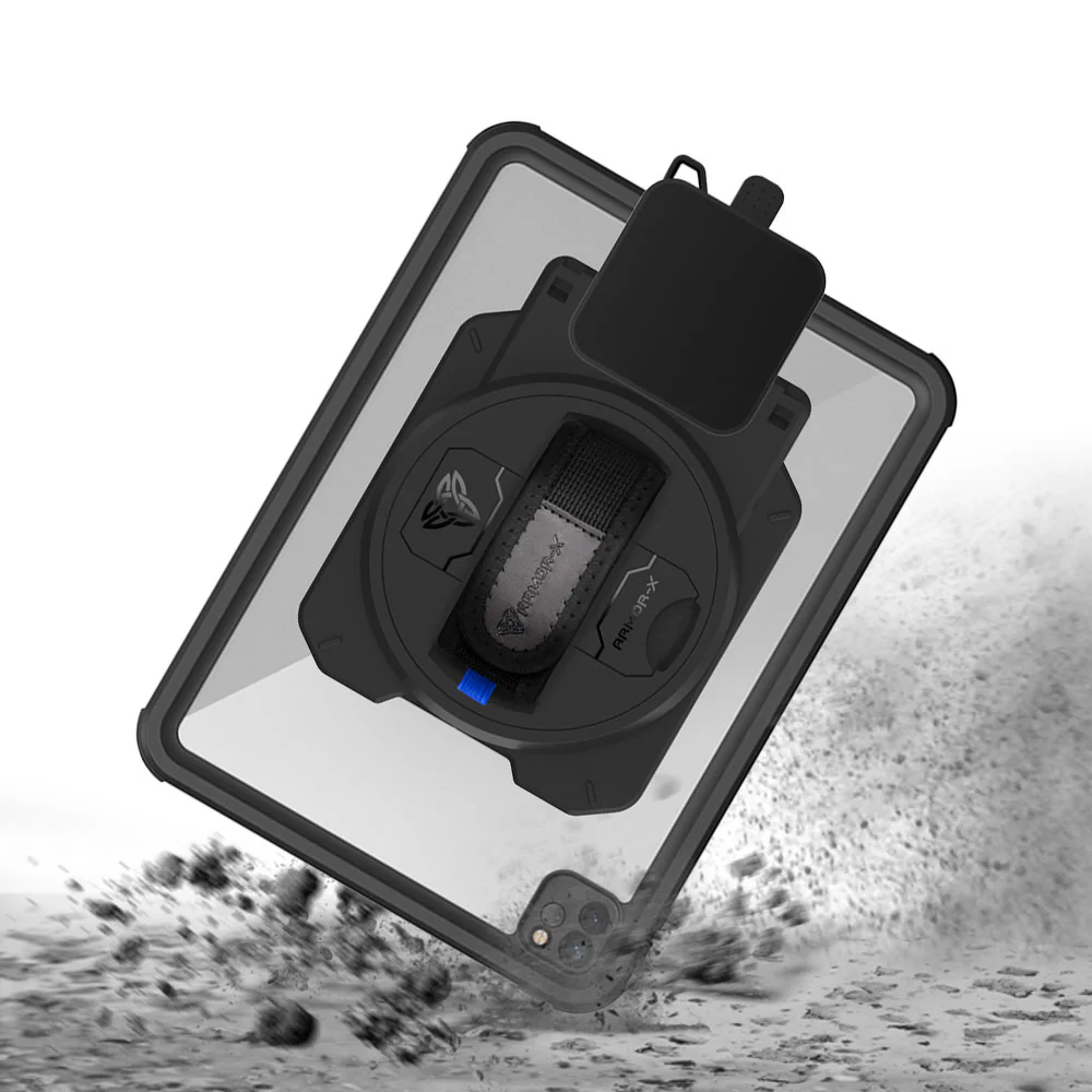 EX2-MAN-A12S | iPad Pro 11 ( 2nd Gen ) 2020 | IP68 Waterproof, Shock & Dust Proof Case With Grafterr Go BBPOS WisePad 3 Card Reader Holder - Image 7