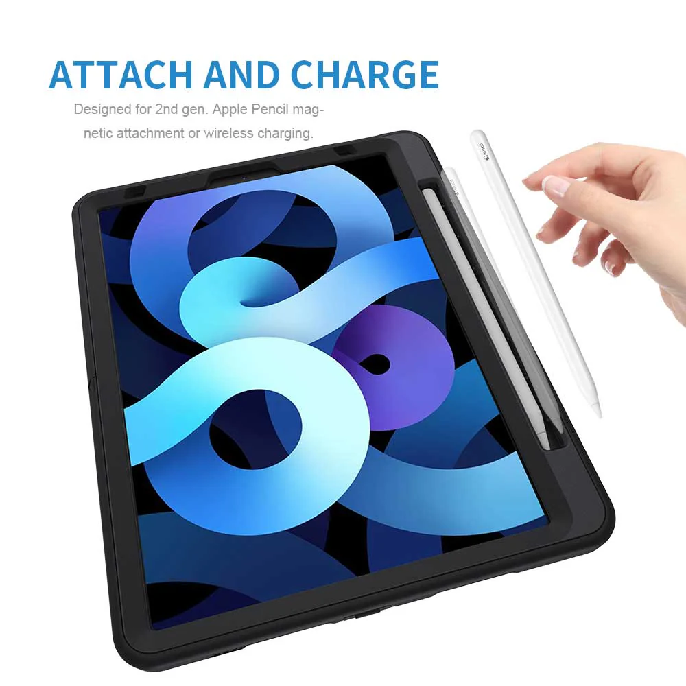 EXN-iPad-A5 | iPad Air 11 (M2) / (M3) / (M4) | Ultra 3 layers shockproof rugged case with hand strap & kick-stand (No screen protector) - Image 10