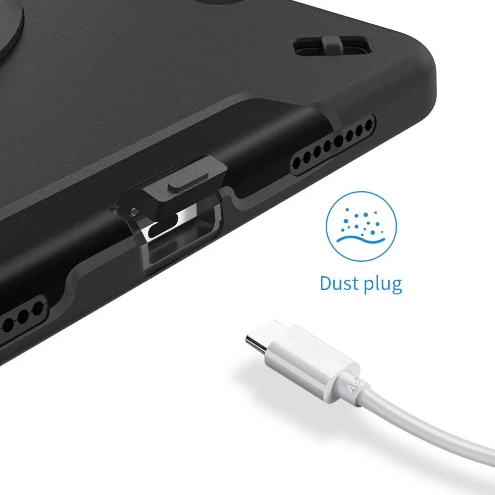 EXN-iPad-PR10 | iPad Pro 13 (M4) / (M5) | Ultra 3 layers shockproof rugged case with hand strap & kick-stand (No screen protector) - Image 8
