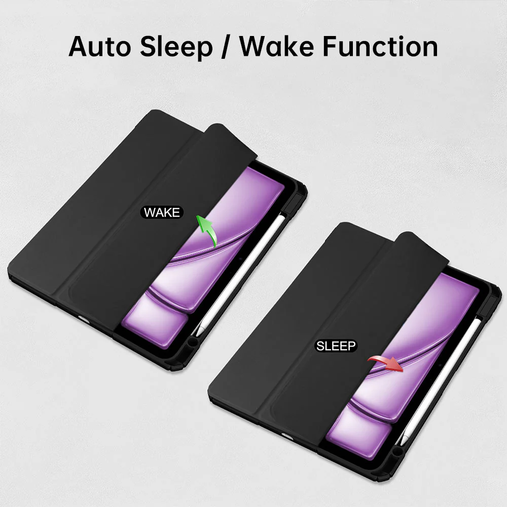 FC-iPad-A6 | iPad Air 13 (M2) / (M3) / (M4) | Smart Magnetic Folio Cover with Tri-Fold Stand - Image 5