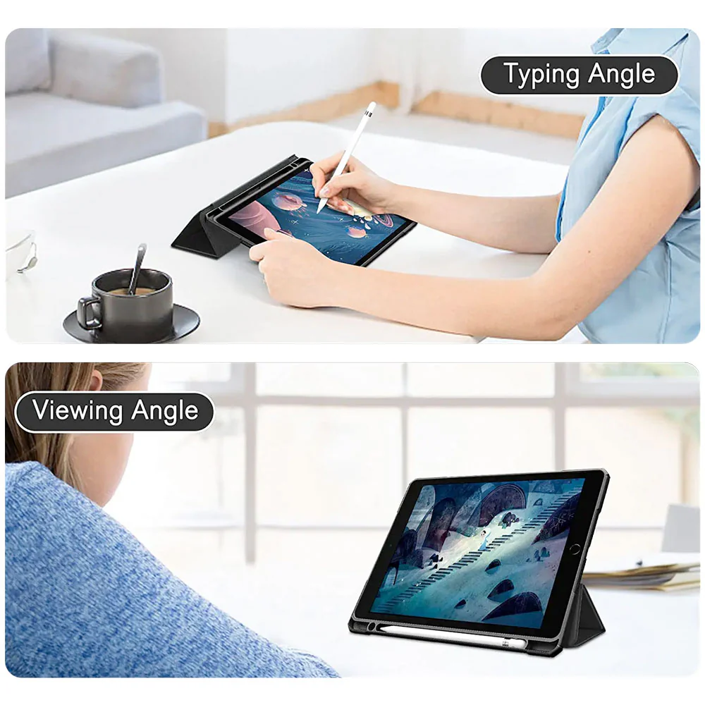 FC-iPad-N3 | iPad 10.2 (7th & 8th & 9th Gen.) 2019 / 2020 / 2021 | Smart Magnetic Folio Cover with Tri-Fold Stand - Image 7